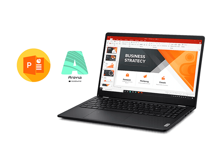 Laptop met Resolume Arena