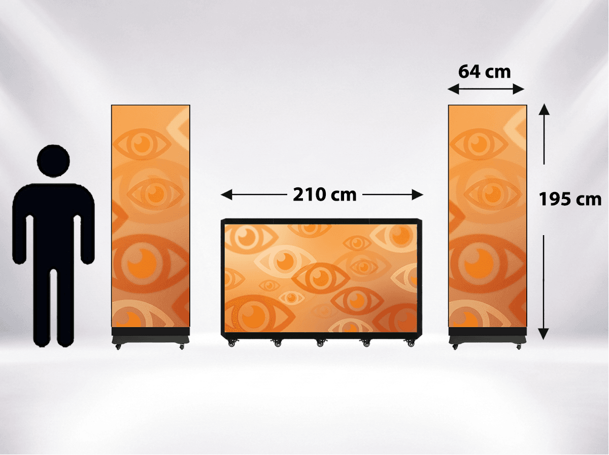 LED DJ Box met banners van 64x192 cm